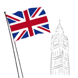 http://Representación%20de%20bandera%20Inglesa%20con%20ilustración%20del%20Big%20Ben